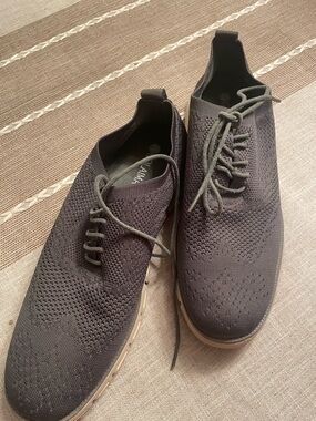 Golaiman Oxford Gray Woven Fabric Lace Up Casual